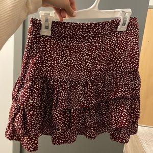Polka dot ruffle skirt